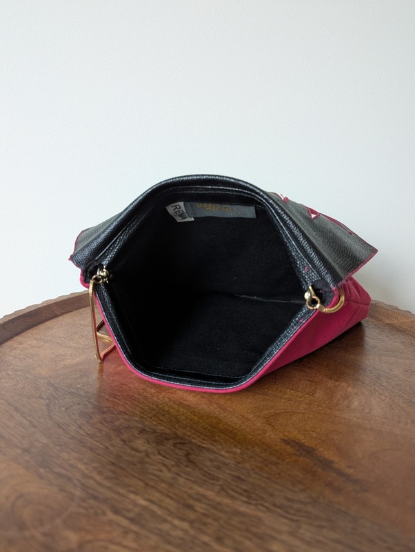 Vintage Reva Ultra Suede And Snakeskin Purse With Gold Coil Strap gallery