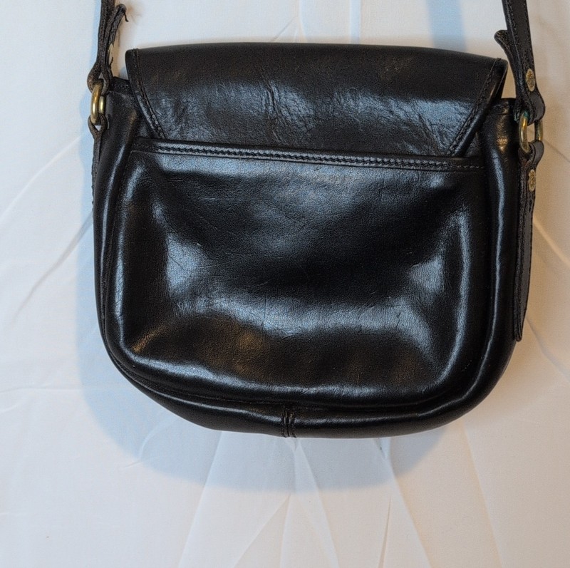 Timberland Women's Solid Black Crossbody Bag Buckle Accent Gold Hardware gallery