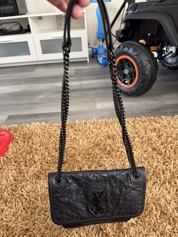 Saint Laurent Niki baby vintage leather black