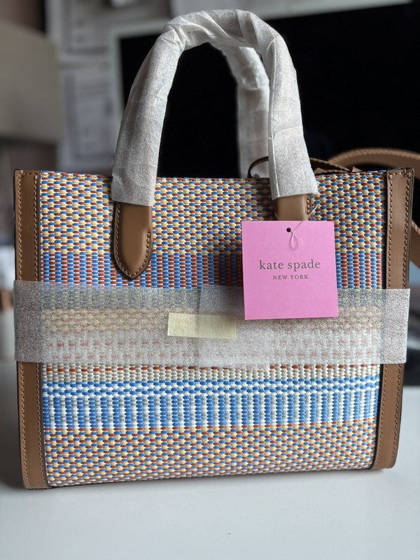 Kate Spade Manhattan Multi Striped Small Tote Bag NWT Dust Bag