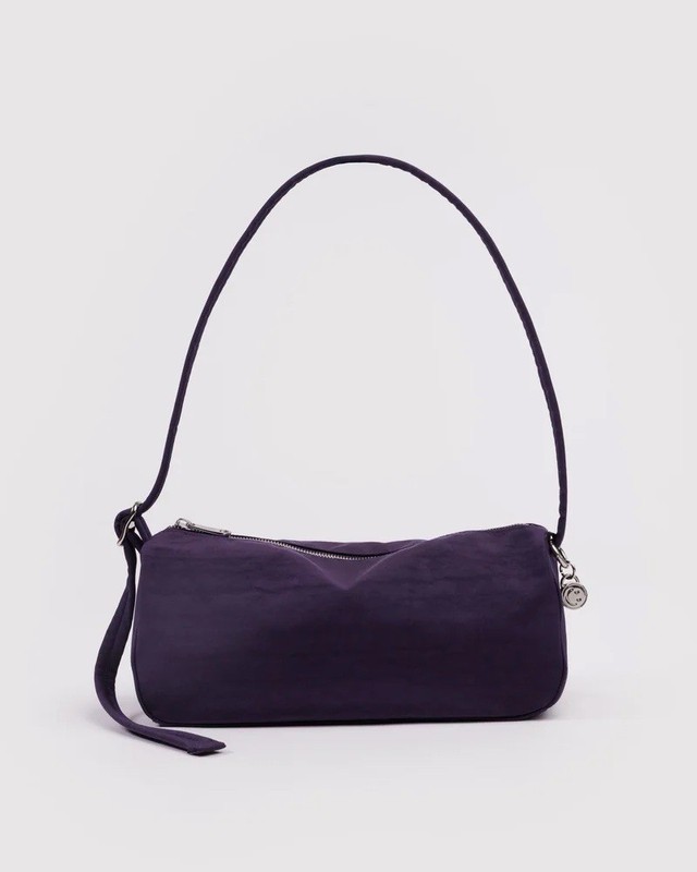 BAGGU Fig Loaf Bag Purple with Key Leash and Keychain