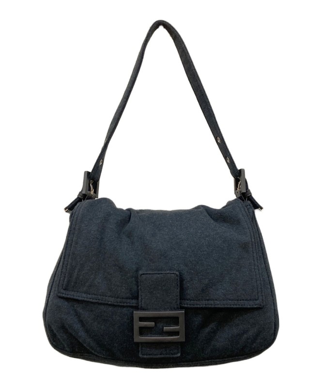 Fendi Sweat Fabric Mamma Bucket Tote Bag 26325 Gray #TFB3861