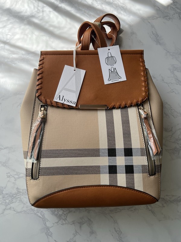ALYSSA Los Angeles New York 100% Cruelty Free Convertible Bag TAN/BROWNAO Vegan