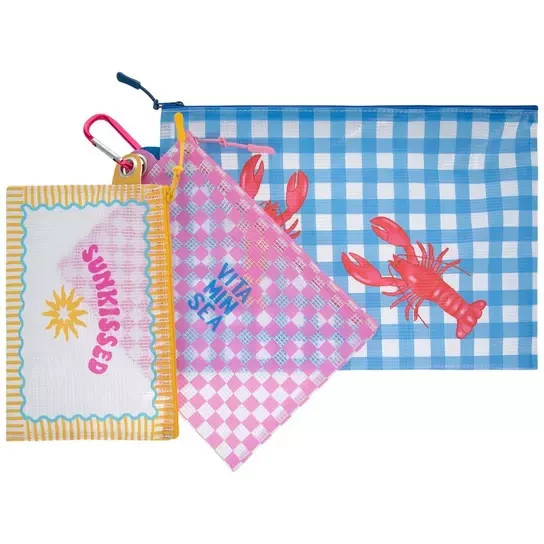 3 piece Zipper Bags Summer New with tags NWT