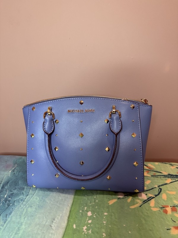 MICHAEL KORS Ellis Studded/Handbag/Satchel/Leather/SKY/35H7GE0S5L