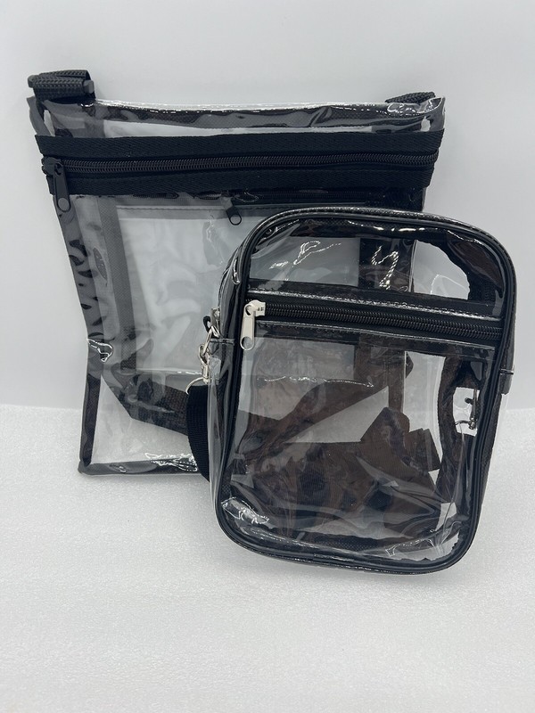 Clear Crossbody Purse Bag (2-Pack) Stadium Approved Adjustable Strap Women Teens