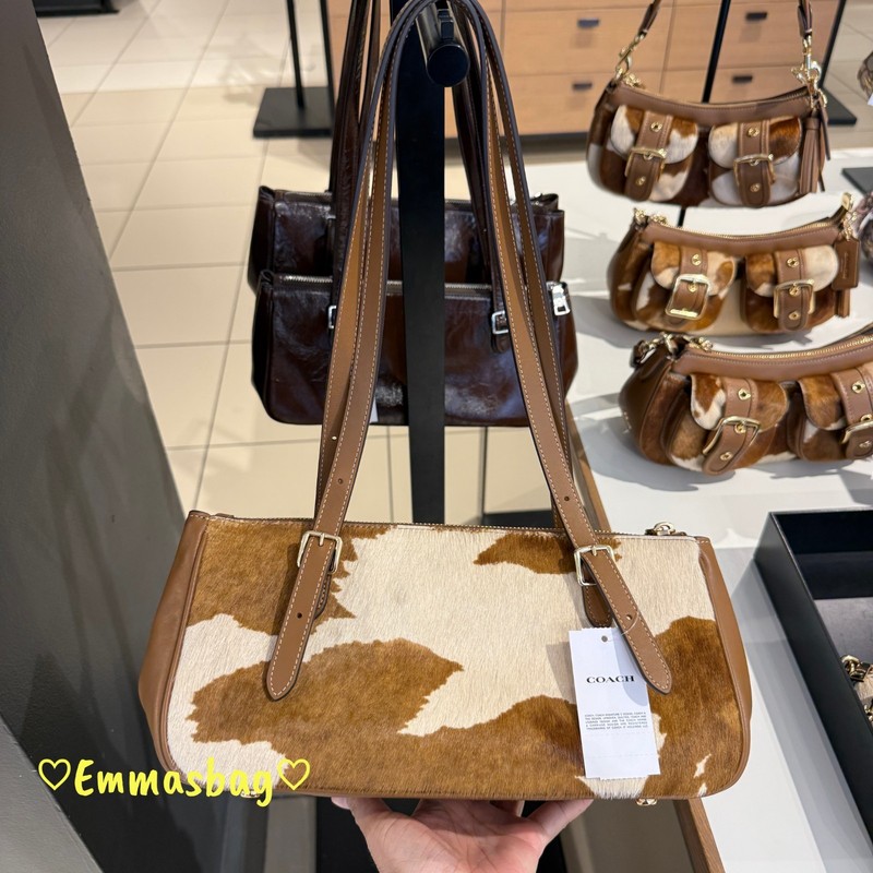 Coach Asher Shoulder Bag In Haircalf With Cow Print CDW46 cow printed haircalf gallery
