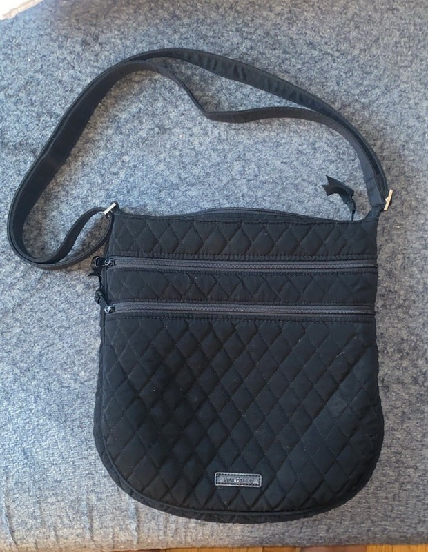 Vera Bradley Women’s Microfiber Black Crossbody Bag