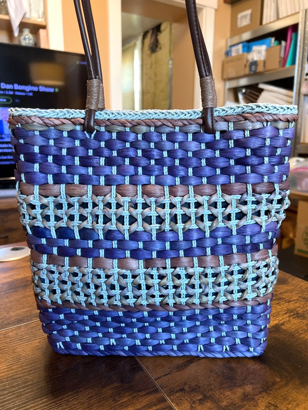Hand Dyed Cornhusk Shoulder Bag, Fully Lined, Snap Closure. New Without Tags. gallery