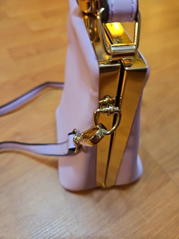ALYSSA Women’s Handbag Shoulder Purse Small Levender w/Gold gallery