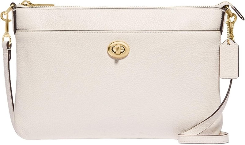 Coach Polly Pebble Leather Crossbody Bag, Chalk, NWT