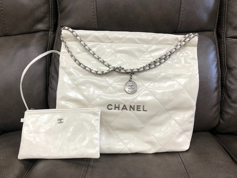Chanel Classic Double Flap Bag White Caviar Silver Hardware with Coin Purse!