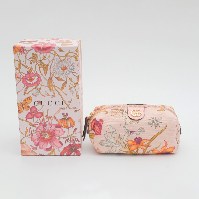 Gucci Flora Pouch Bag Purse GG Japan Limited *Beautiful*