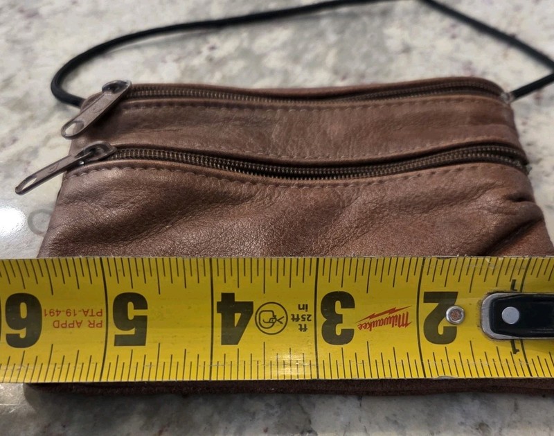 Pierre Cardin Genuine Leather Small Crossbody Neck Pouch Bag Organizer PC Logo gallery