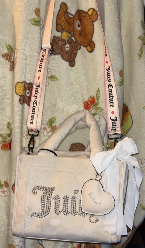Juicy Couture Cream Angel Velour Mini Tote bag