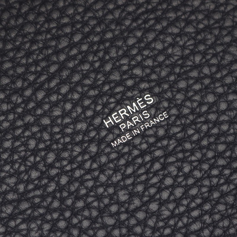 HERMES Picotin Lock PM Tote Handbag Clemence leather Navy Blue nuit SHW Women K gallery