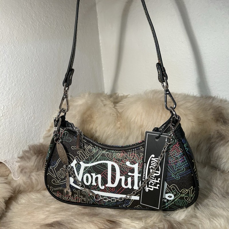 NWT Von Dutch Shoulder Bag – Neon Logo Print