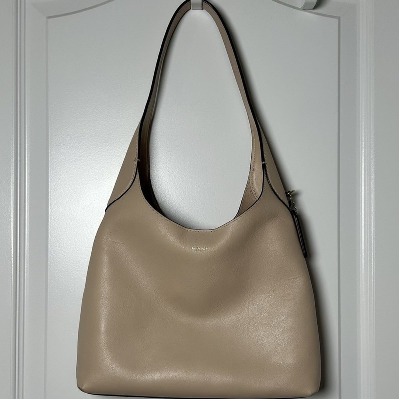 Coach Blush Pink Smooth Grain Leather Gold Hardware Brooklyn Shoulder Bag 28