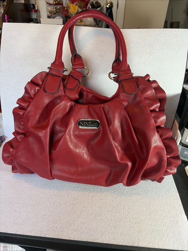 Nine & Co. Red Ruffle Purse
