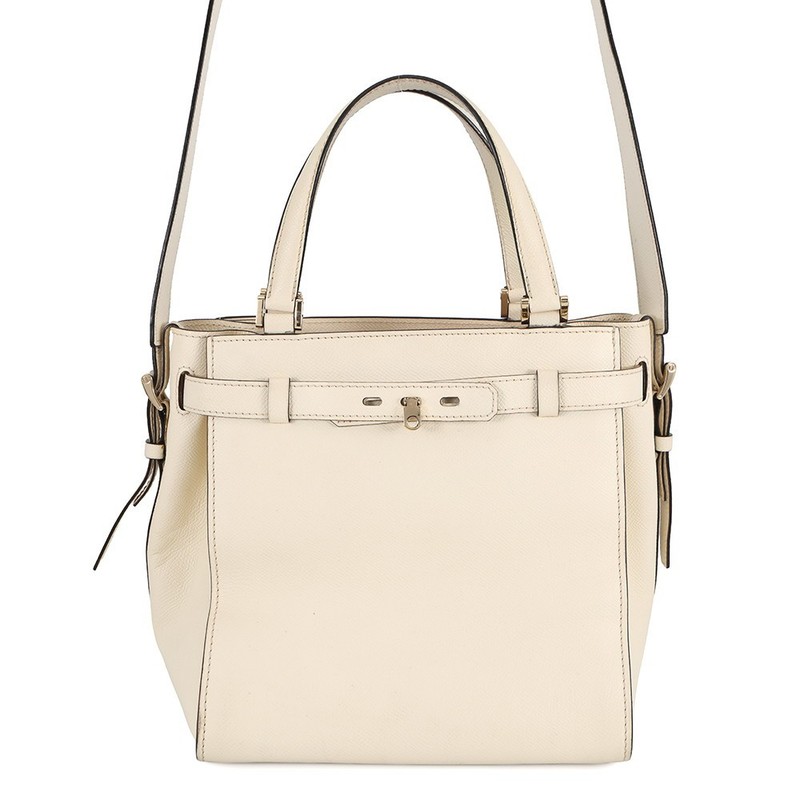 Valextra Valextra B Cube Shoulder Bag Leather Ivory