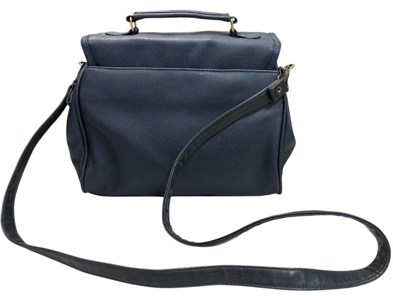 Vintage Tandem Crossbody Purse Navy Crest Logo 80s Shoulder Bag Faux Leather gallery