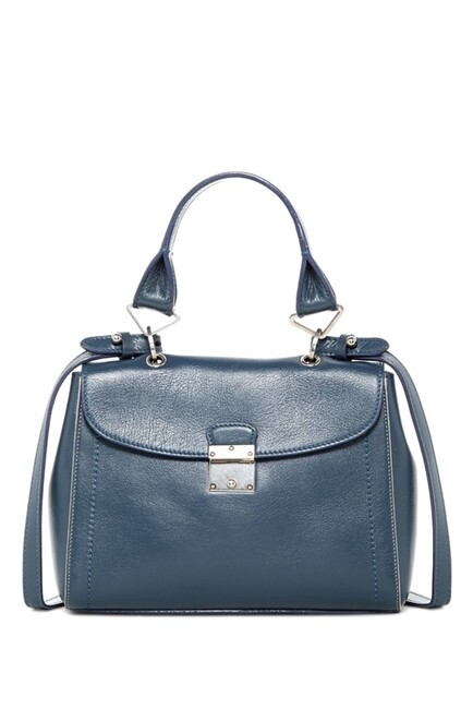 Marc Jacobs The Mini 1984 Leather Handbag NAUTICAL BLUE ANTIQUE NICKEL $995