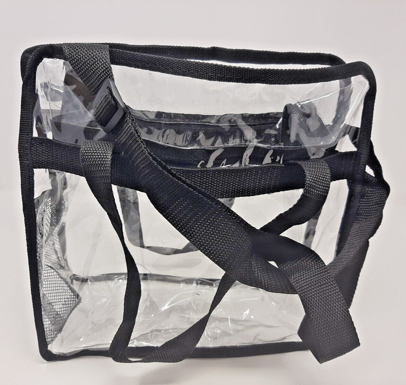 Clear Transparent PVC Adjustable Tote Bag 30 x 30 x 15cm