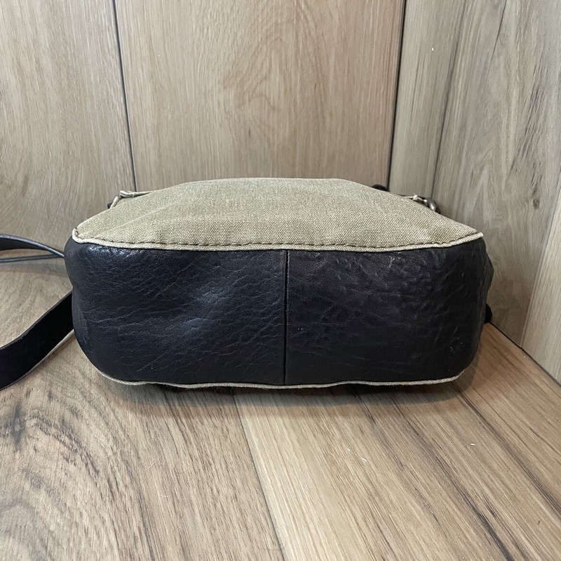 Treasure & Bond Canvas And Leather Cross Body Tassel Flap Bag Purse gallery