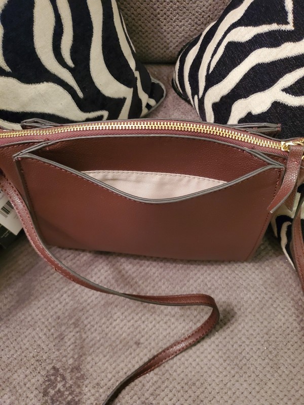 Nine West Crossbody Purse New ,Merlot with Tags.. Very Nice Quality & Beautiful gallery
