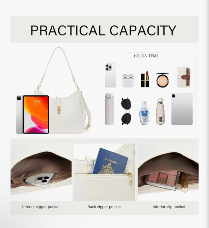 CLUCI Shoulder Bag for Women, Purses for Women, Handbag Hobo Bags Vegan Leather gallery