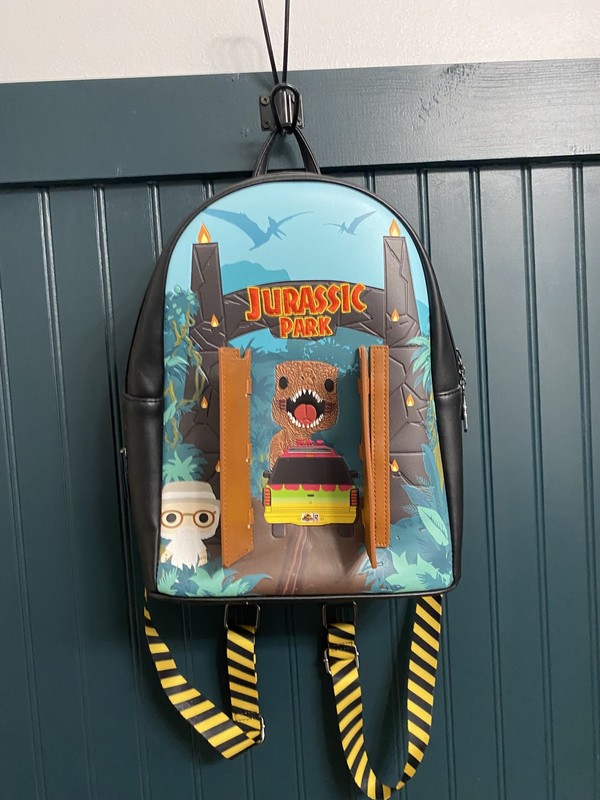 Loungefly Jurassic Park Mini Backpack Pop Style Park Entrance Gate & T-rex