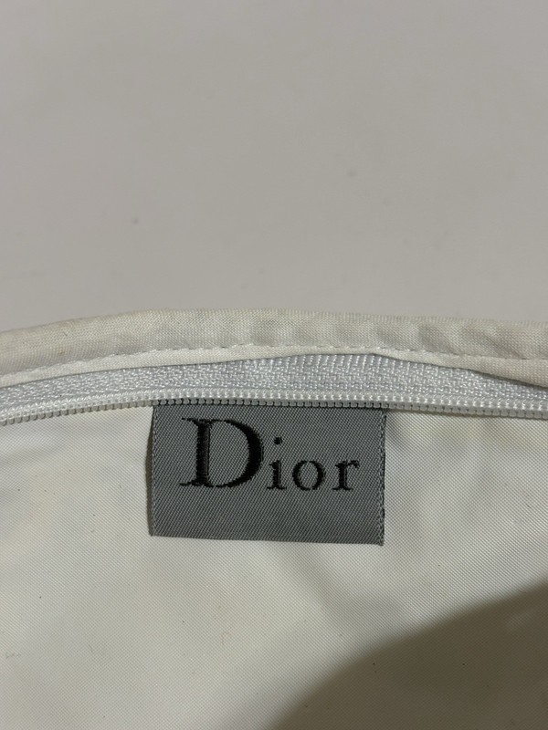 Vtg Christian Dior by John Galliano Blue Monogram Terry Pouch gallery