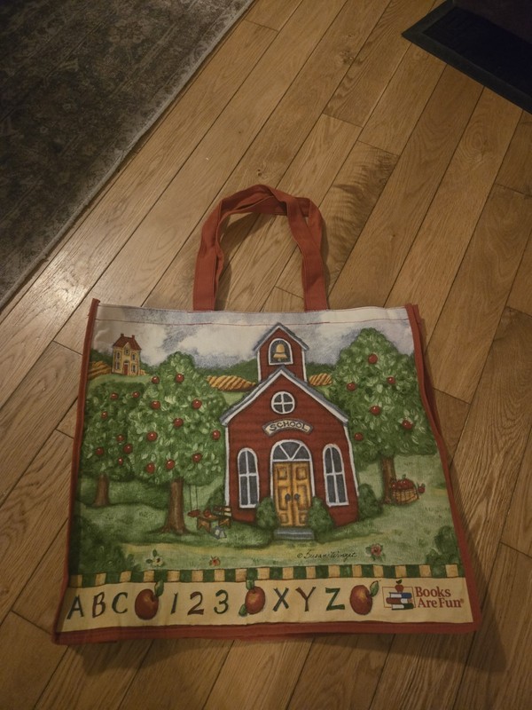 Vintage Teacher Tote Bag School Bus Cottagecore Classroom Academia Aesthetic