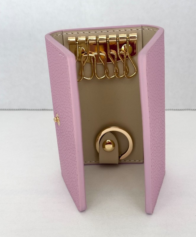Dress Up Your Purse Togo Leather Key Case, Dusty Pink, DUYP Melodie Cecile