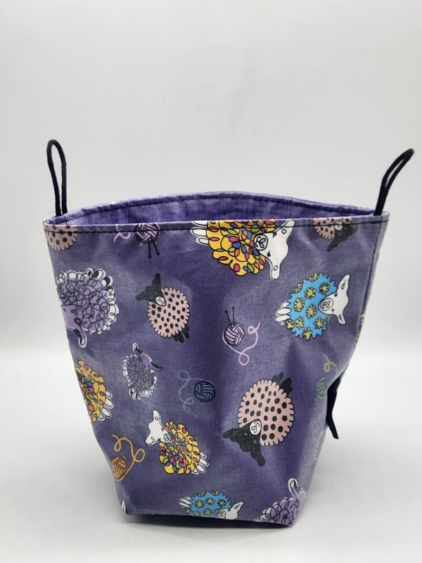 Splash Fabric Laminated Cotton Reversible Tub Plum Sheep Wipe N’ Wash