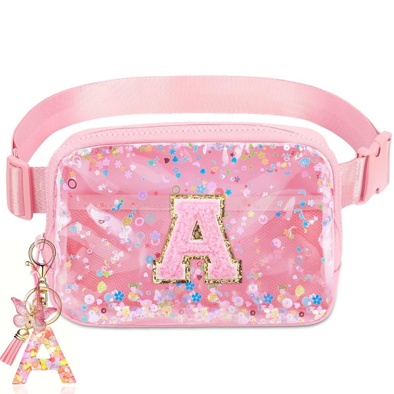 Gifts for 3 4 5 6 7 8 9 10 11 12 13 Year Old Girls – Initial Fanny Pack Cross…