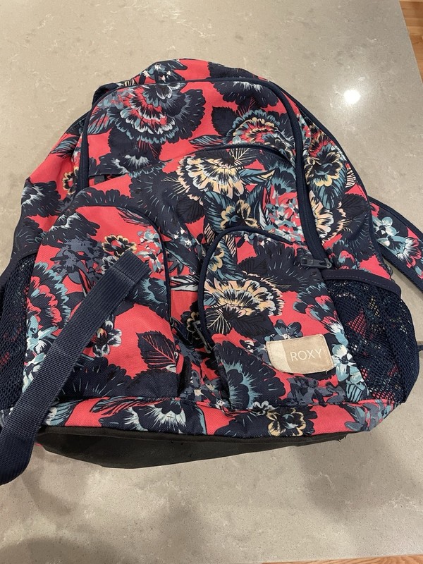 Roxy Backpack Bag Women’s Floral Big School College Backpack Multi Use