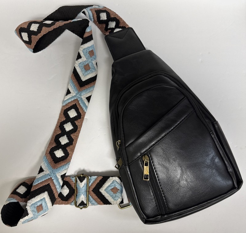 Sling Bag For Woman With Aztec Adjustable Strap