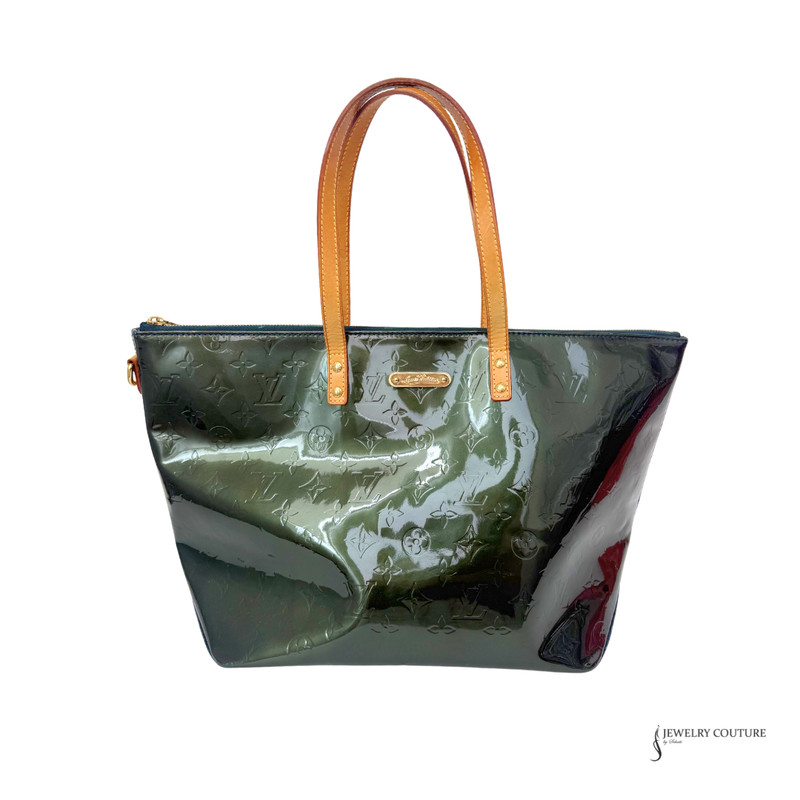 Louis Vuitton Bellevue GM Monogram Vernis Patent Leather Tote Bag in Bleu Nuit