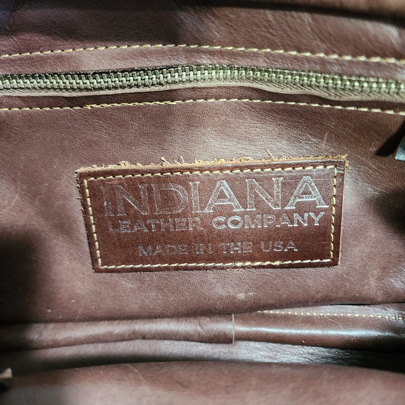 Indiana Leather Company Womens Shoulder Purse Light Tan Made in USA 11X6X2 gallery
