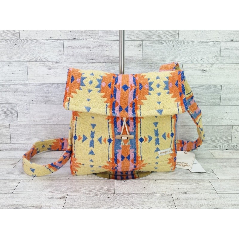NWT Billabong X Wrangler All Together Crossbody Bag Yellow Purse Western Aztec
