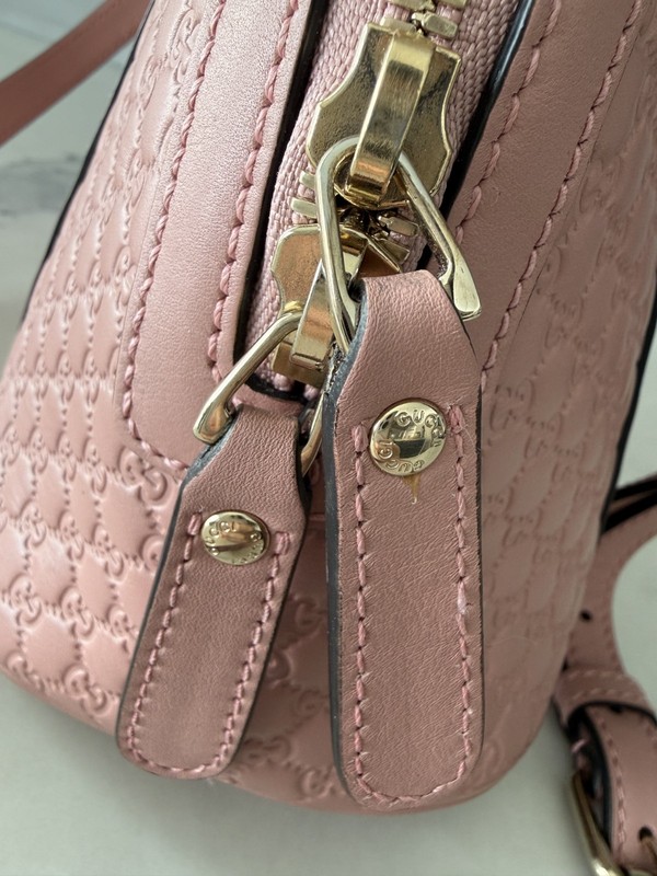Gucci MicroGuccissima (#449654)Soft Pink 2Way Bag w/Shoulder Strap-FREE SHIPPING gallery