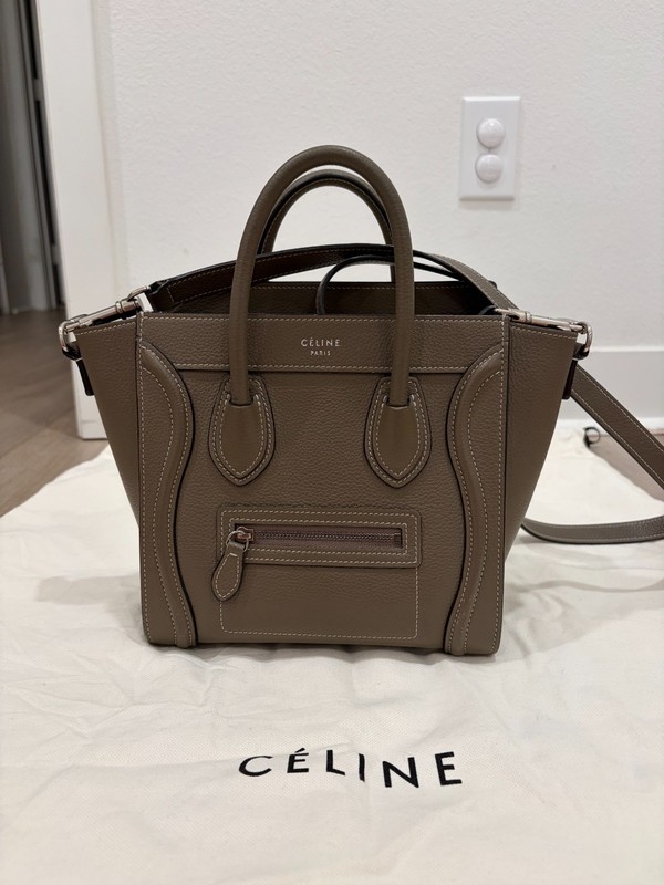 Celine Nano Luggage Grained Leather Crossbody – Includes Authenticity Card