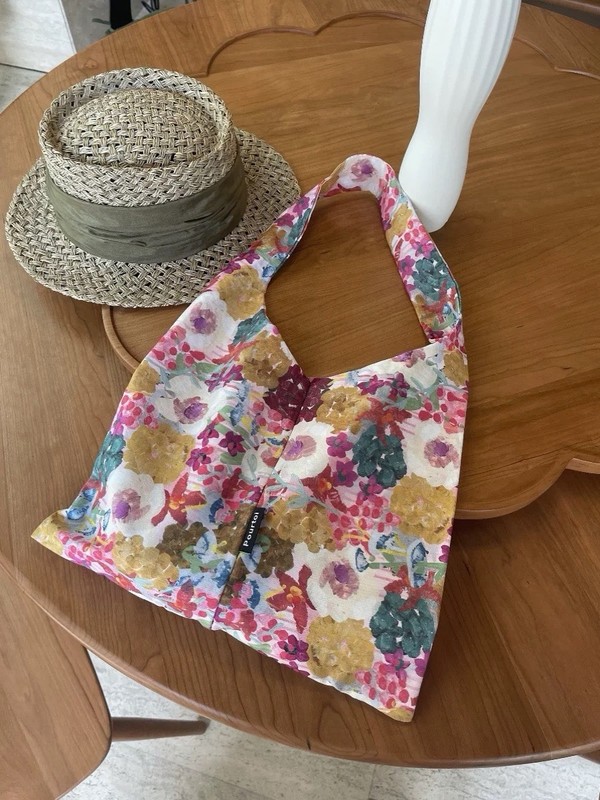 Oil Painting Blooms Cotton Tote bag