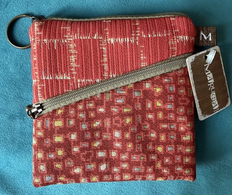 Maruca Designs Boulder CO Handmade coin purse zipper pouch NWOT Red