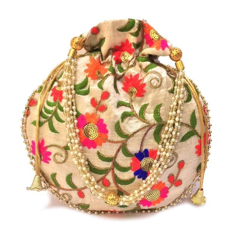 Handmade Indian Potli Bag Embroidered Wedding Party Clutch Purse for Women gallery