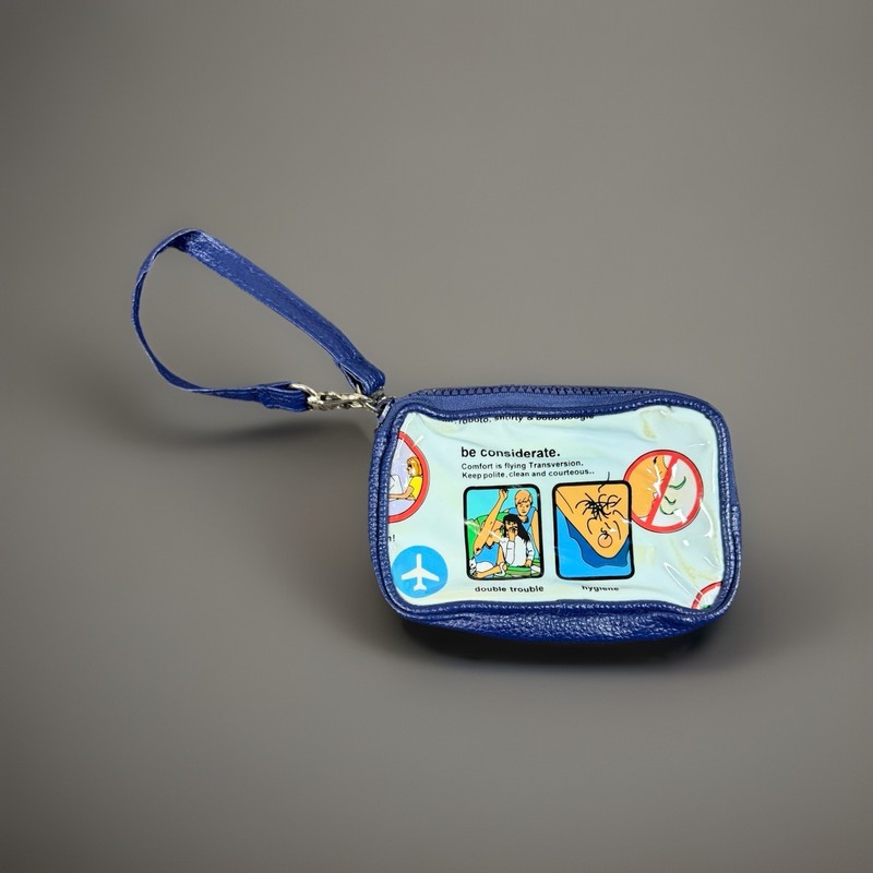 TransVersion Loop NYC Airline Travel Humor Wallet Wristlet Cosmetic Bag Mirror