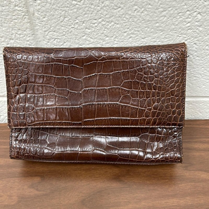 Italian Leather envelope clutch – removable strap and fabulous leather interior