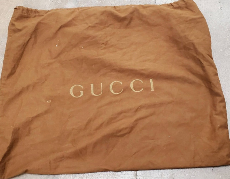 Gucci Large Brown Cotton Dust Bag Authentic