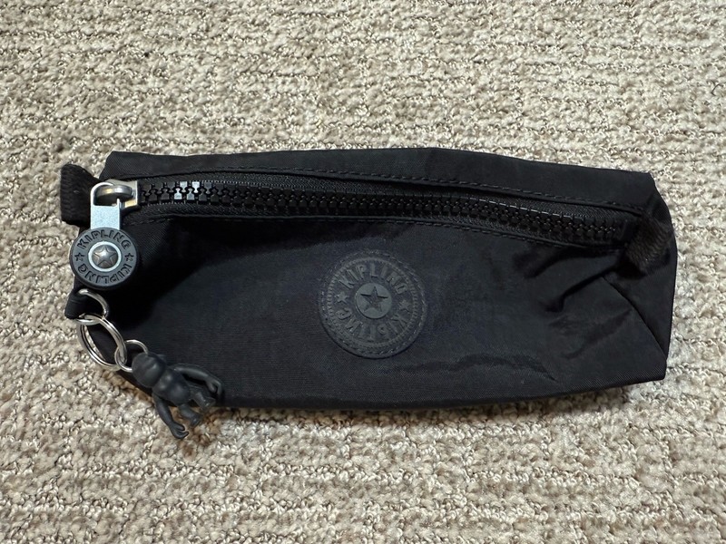 Kipling Freedom Black Long Pencil Case Pouch #AC8473-P39
